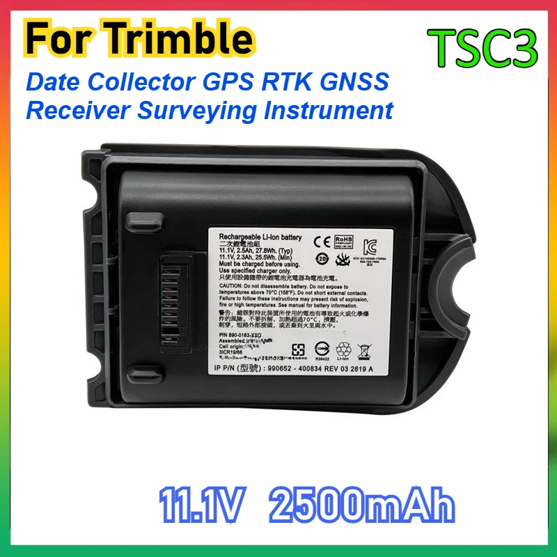 

11.1V 2500mAh TSC3 Battery For Trimble Date Collector GPS RTK GNSS Receiver Surveying Instrument Rechargeable Li-Ion Battery