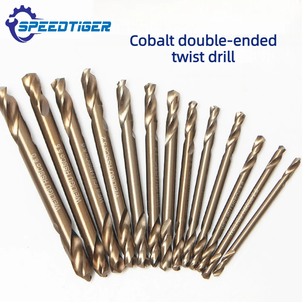 

Cobalt Double End Twist Drill Bit High Hardness Electric Drill Bit Ideal for Drilling Steel Iron 304 Stainless Steel 2.5mm-6mm