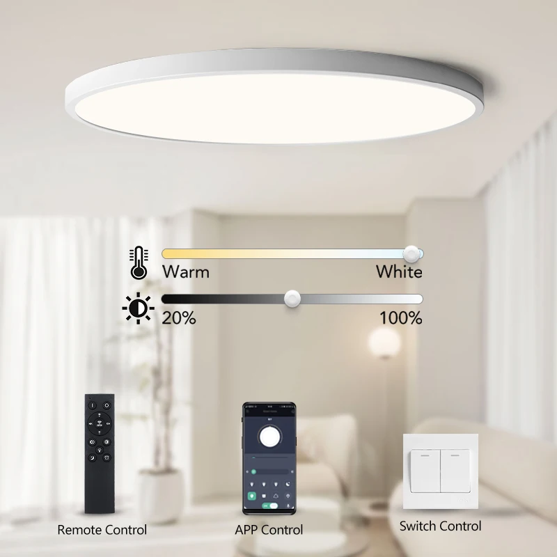 MANVIV 0.9inch Ultra-thin Ceiling Led smart Light Dimmable/No Dimmable General LED Ceiling lights for Room Panel light for Room