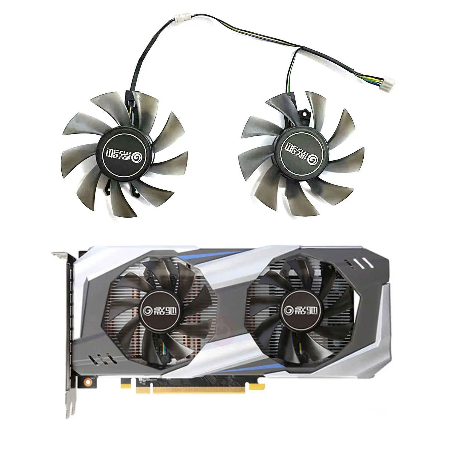 

Brand new 75MM 4PIN GA82S2H GTX1060 GPU fan for KFA2 GeForce GTX 1060 OC graphics card as replacement fan