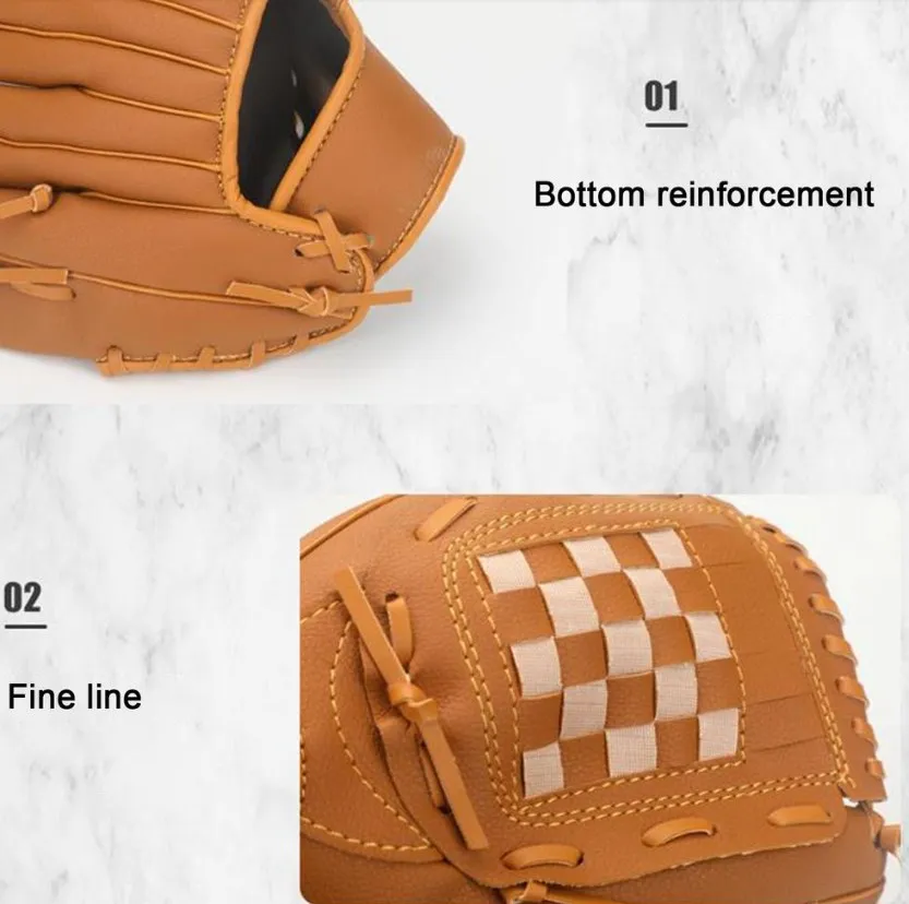 Honkbal Handschoen Softbal Handschoen Outdoor Sport Jeugd Volwassen Infield Pitcher Honkbal Handschoenen Model Lederen Kruiken Handschoen Kids