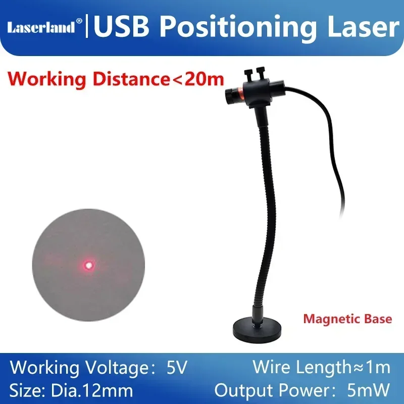 Sewing Machine Laser Generation Positioning Ling Cross Hair USB Connection with Magnetic Base