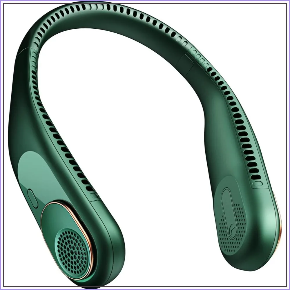 

5200mAh Portable Neck Fan: 4 Speeds, 20H Runtime, No Hair Twist, Quiet Wearable Fan for Travel & Outdoor