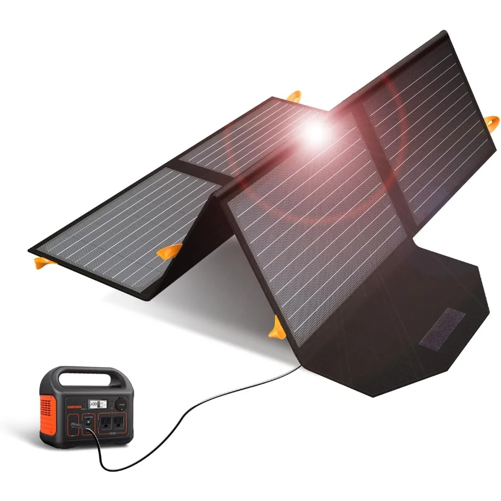 

FlexSolar 60W Portable Solar Panels Chargers QC3.0 USB-A PD3.0 USB-C DC5521 8mm Output Foldable IP65 Waterproof Power