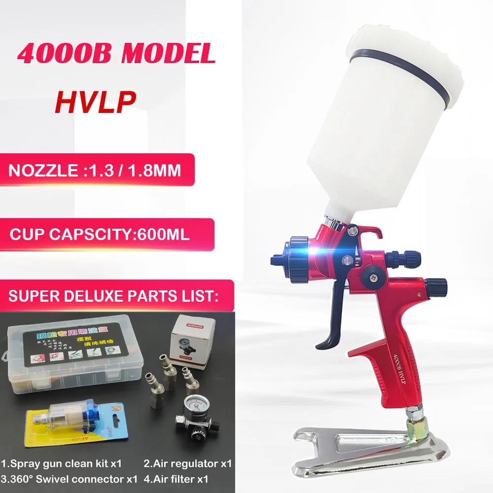 Limited Edition High Efficiency Paint Spray Gun HVLP Spray Gun 1.3mm Nozzle Porsche Design Painted Sprayer Gun For Car