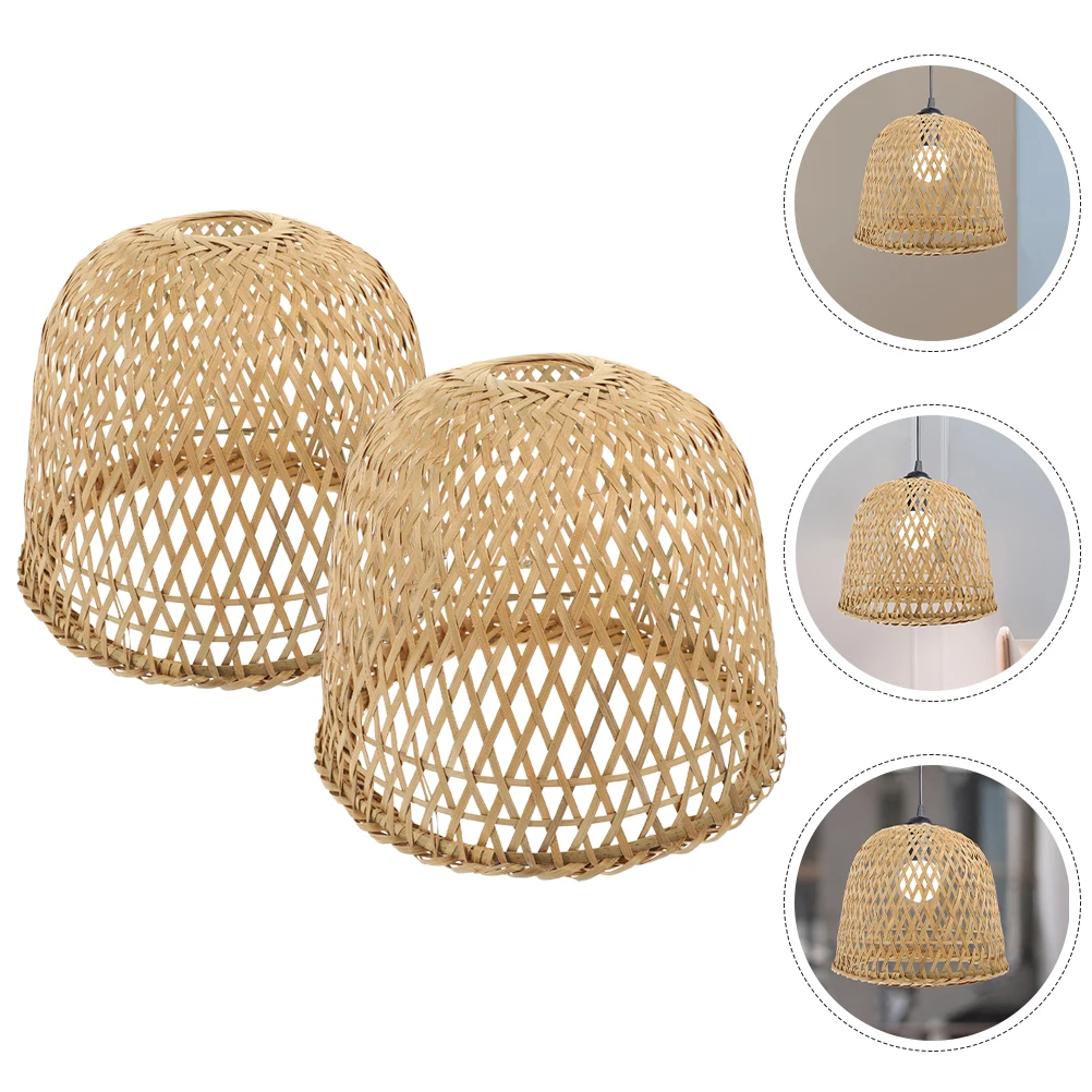 

2pcs Lamp Shade Pendant Lamp Shade H made Japanese Style Light Covers for Pendant Ceiling Lamps Ch eliers Woven Manual