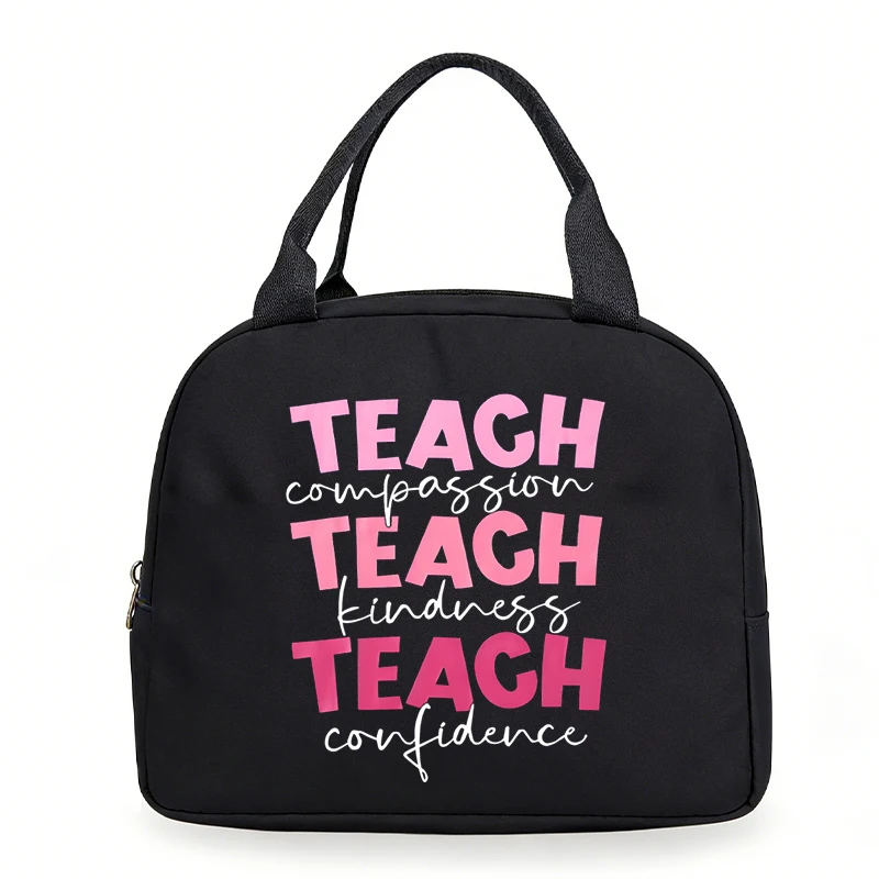 Sac à déjeuner isotherme pour enseignants, hommes et femmes, avec impression « Teach Compassion Kindness », pour la rentrée scolaire, sac à bento, sac à lunch isolant