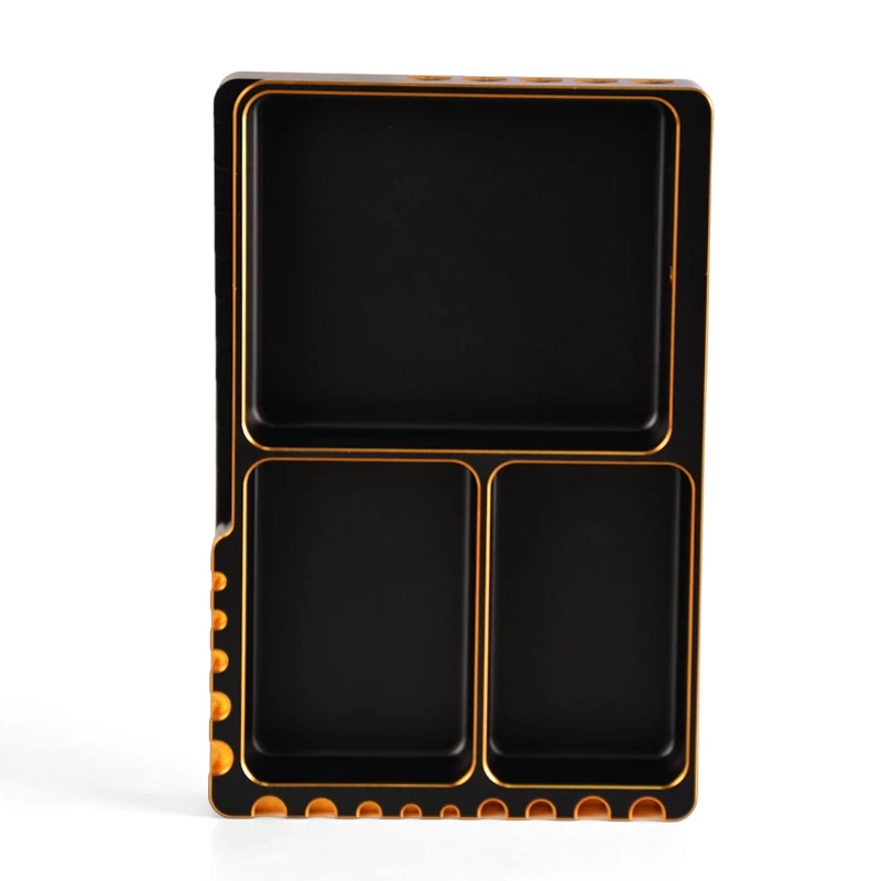 【Storage and Measurement Two-In-One】Aluminum Alloy Screw Measuring Board Multifunctional Tool Tray Suitable for Remote Control Cars/Boats/Aircraft Models Nut and Washer Size Management Tool