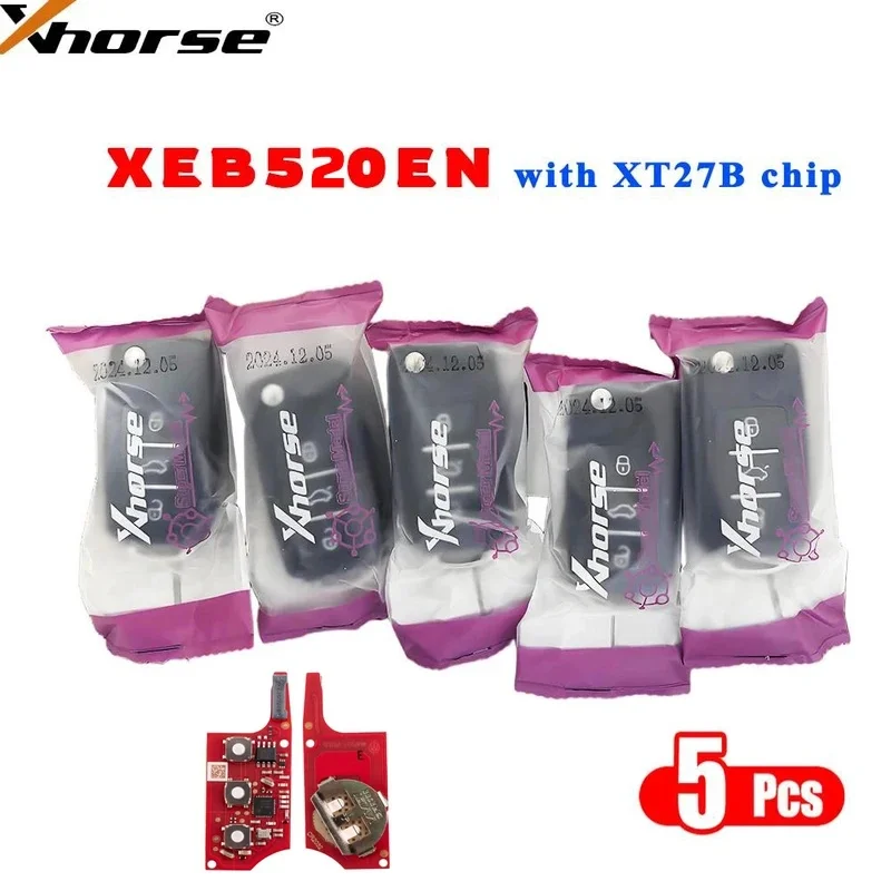 5Pcs/Lot Xhorse VVDI B5 Super Remote XEB520EN with XT27B Chip Work for VVDI2 /VVDI MINI Key Tool  Replace XEB510EN
