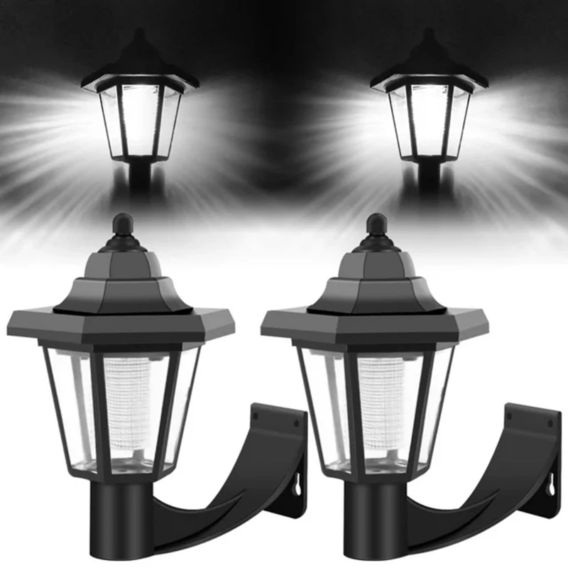 2PCS Solar Decks Lights Fence Post Solar Lights For Patio Pool Stairs Step And Pathways Weatherproofs LED Decks Lights