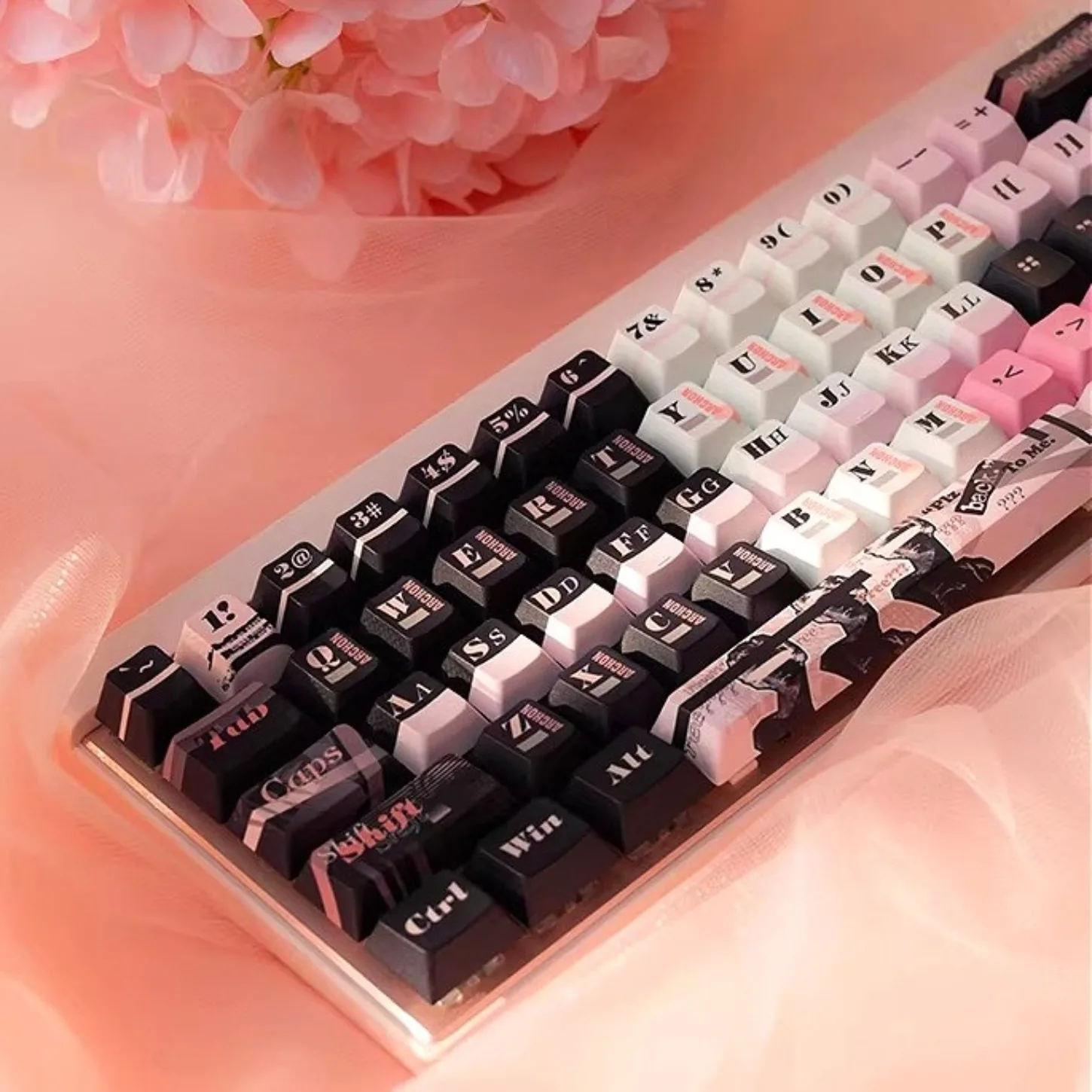 

【New】 Statue of Liberty Themed Cherry Keycap with 132 Keys Made of PBT Material Suitable for Girls' Keyboards 61/75/87/104/108