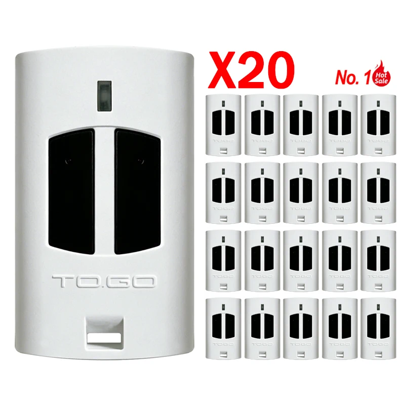 

1-20pcs BENINCA TO.GO WP 2WP Garage / Gate Remote Control Work With Only BENINCA TOGO 2WP 4WP 433.92MHz Gate Command Transmitter