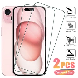 2Pcs Tempered Glass for iPhone 11 12 13 14 15 pro max X Xs XR Screen Protector Film on for iPhone 13 12 mini 8 7 6 6s Plus Glass