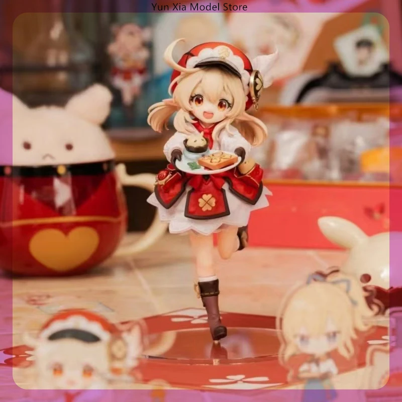 

26cm Genshin Impac Klee Coffee Shop Dessert Benpao Game Girl Figure Model Gk Statue Collection Desktop Decoration Ornament Toys