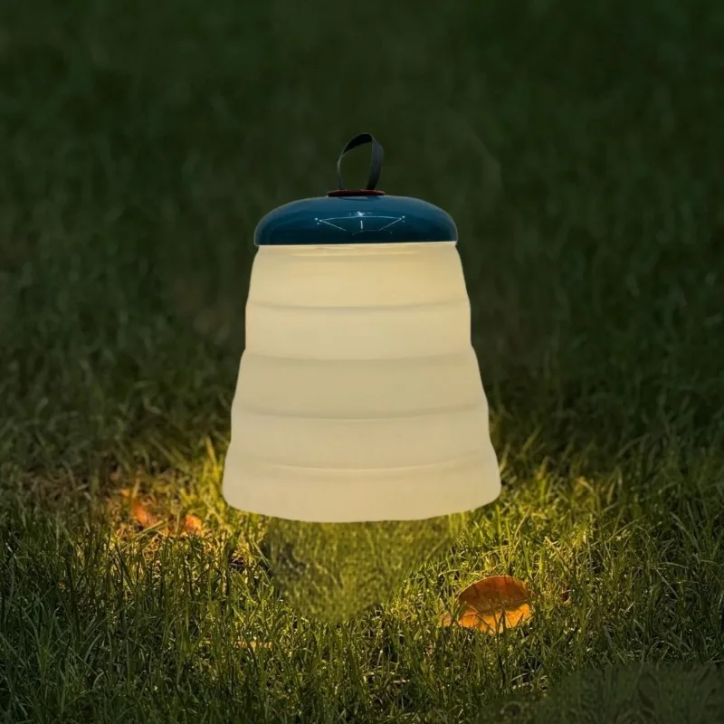 Foldable 3-gear dimming outdoor solar LED tent light, camping light USB rechargeable LED camping light