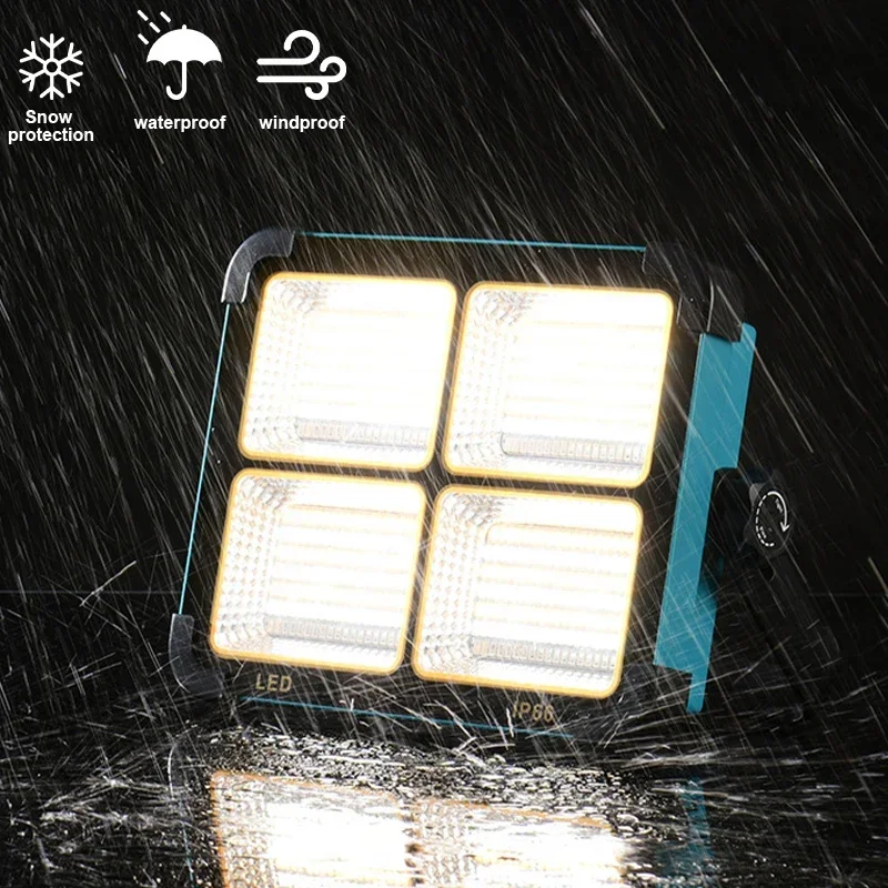 

New USB Rechargeable Solar Flood Light LED Solar Flood Light LED Tent Light Powerful Magnet Flashlight Repair Emergency Lamp