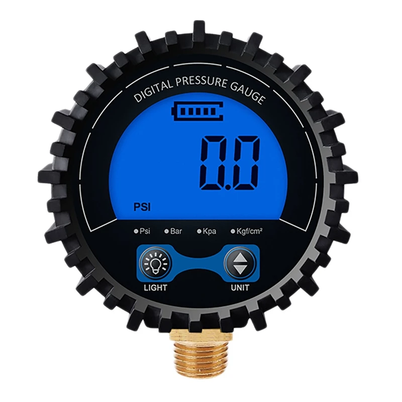 Tire Pressure Gauge Digital Tire Tester Display Air Pressure Manometer Quick Connect Coupler Thread 1/4