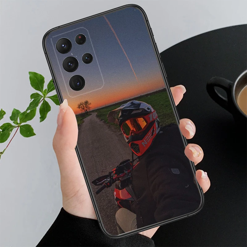 

Dirt bike sport Phone Case For Samsung S25 S24 S23 S22 S21 S20 Ultra S20 S22 S21 S23 S20 FE S24 Plus