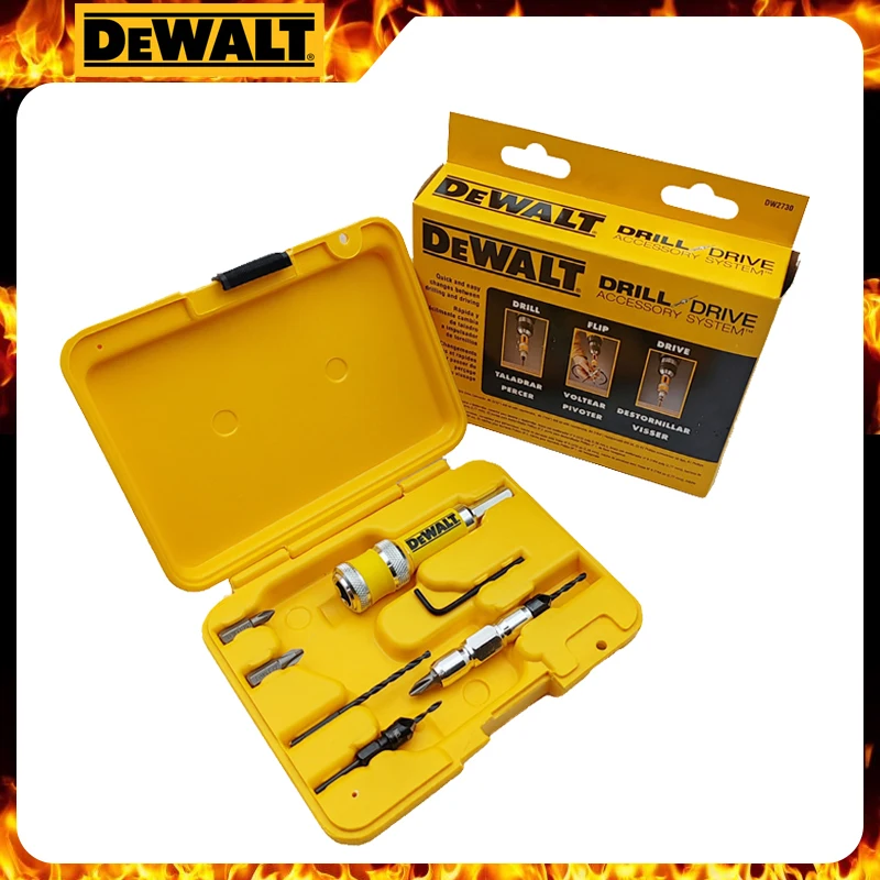DEWALT DW2730 8PC Drill Drive Kit With Moisture-Proof Box Carpenter Drilling Professional Power Tool Accessories