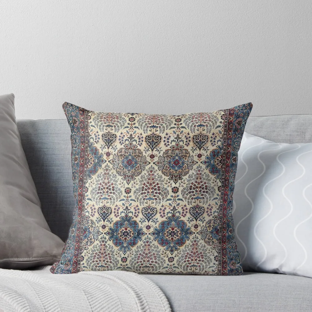 

South Persian Rug Old Century Authentic Colorful Blue Tan Pinks Vintage Patterns Throw Pillow Christmas Cushion For Home pillow