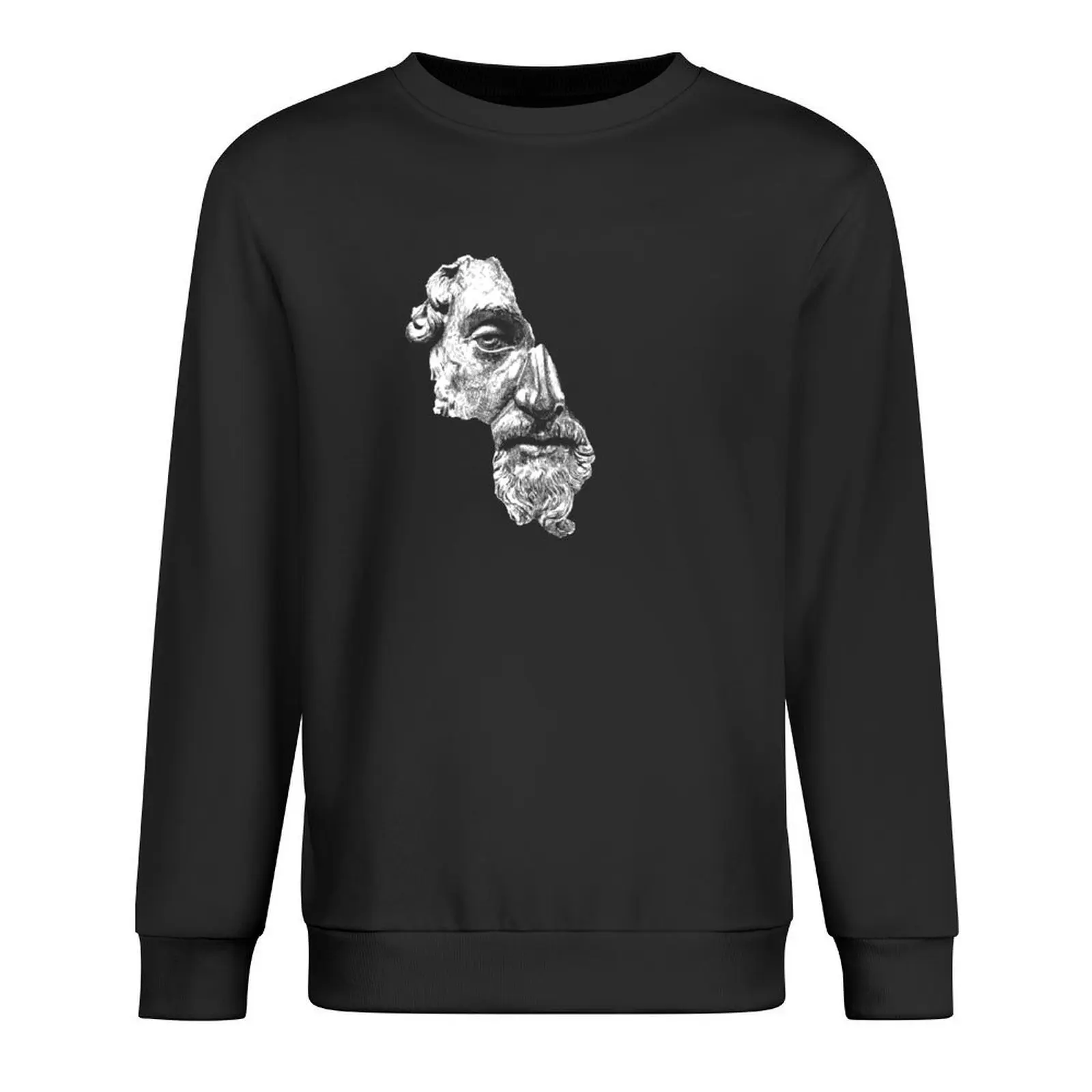 

MARCUS AURELIUS ANTONINUS AUGUSTUS / White Pullover graphic t shirts men men's clothing men's sweat-shirt sweatshirt men