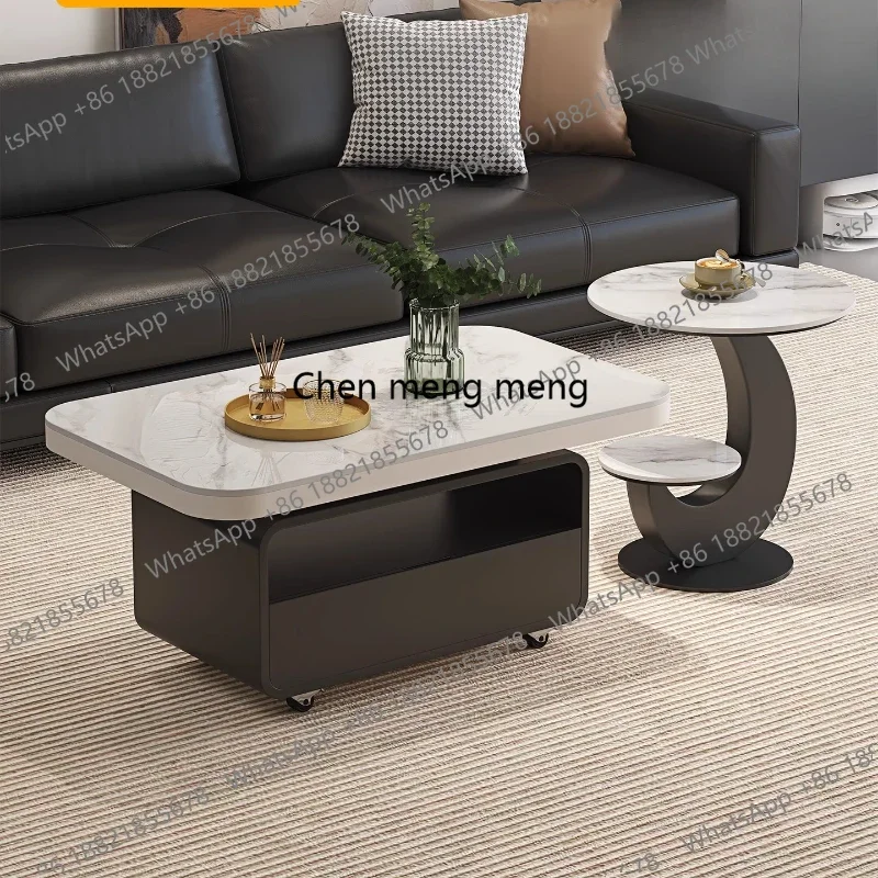 A55 Modern simple and multi-functional mobile trolley home living room minimalist small apartment design storage coffee table