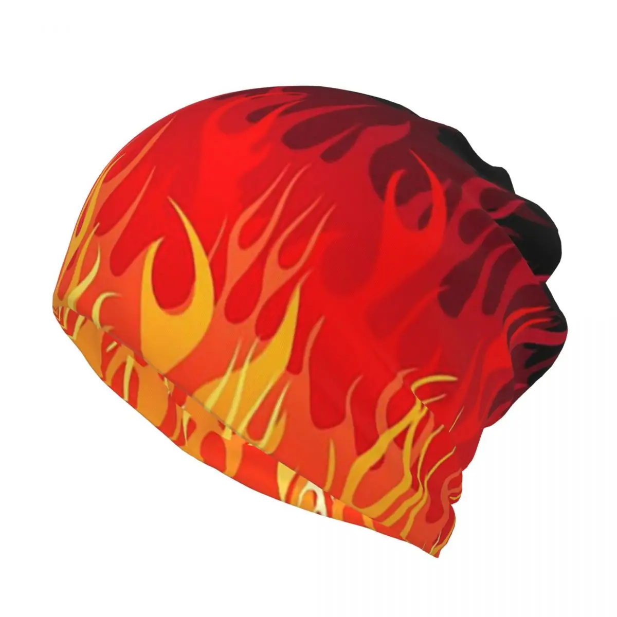 Red Hot Rod Flame On Edge Black Background Bandana Neck Cover Wrap Scarf Multifunction Headwear Beanies Hat Unisex All Season