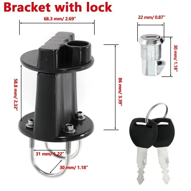 Updated Bracket Lock Clamp With Key Gas Fuel Petrol Oil Tank Container for 3L 5L Fuel Tank