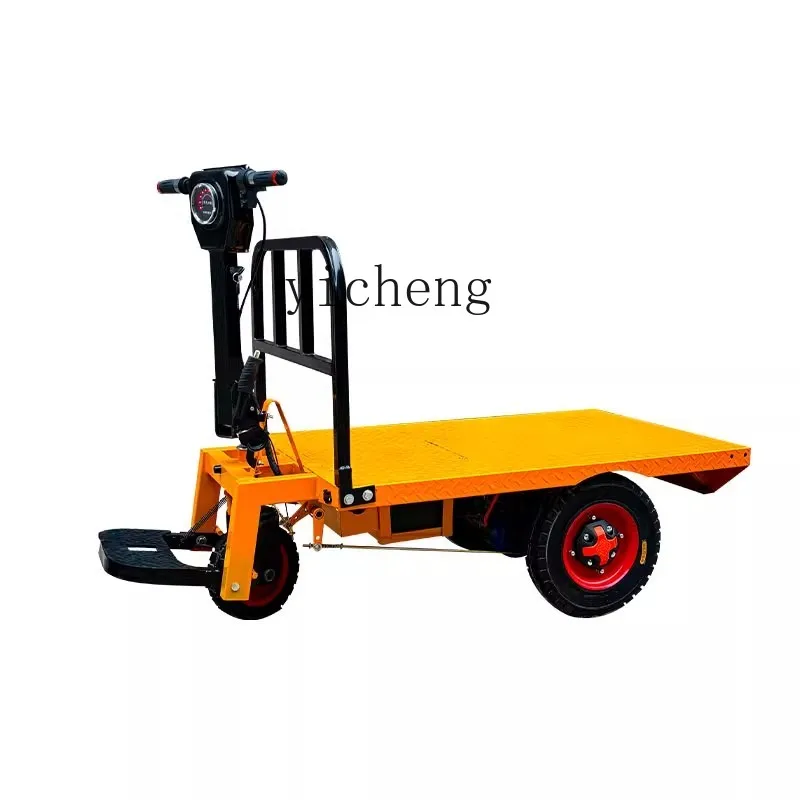 

ZK electric flat truck, warehouse hand construction site to pull bricks and goods transportation breeding four-wheeled vehicle