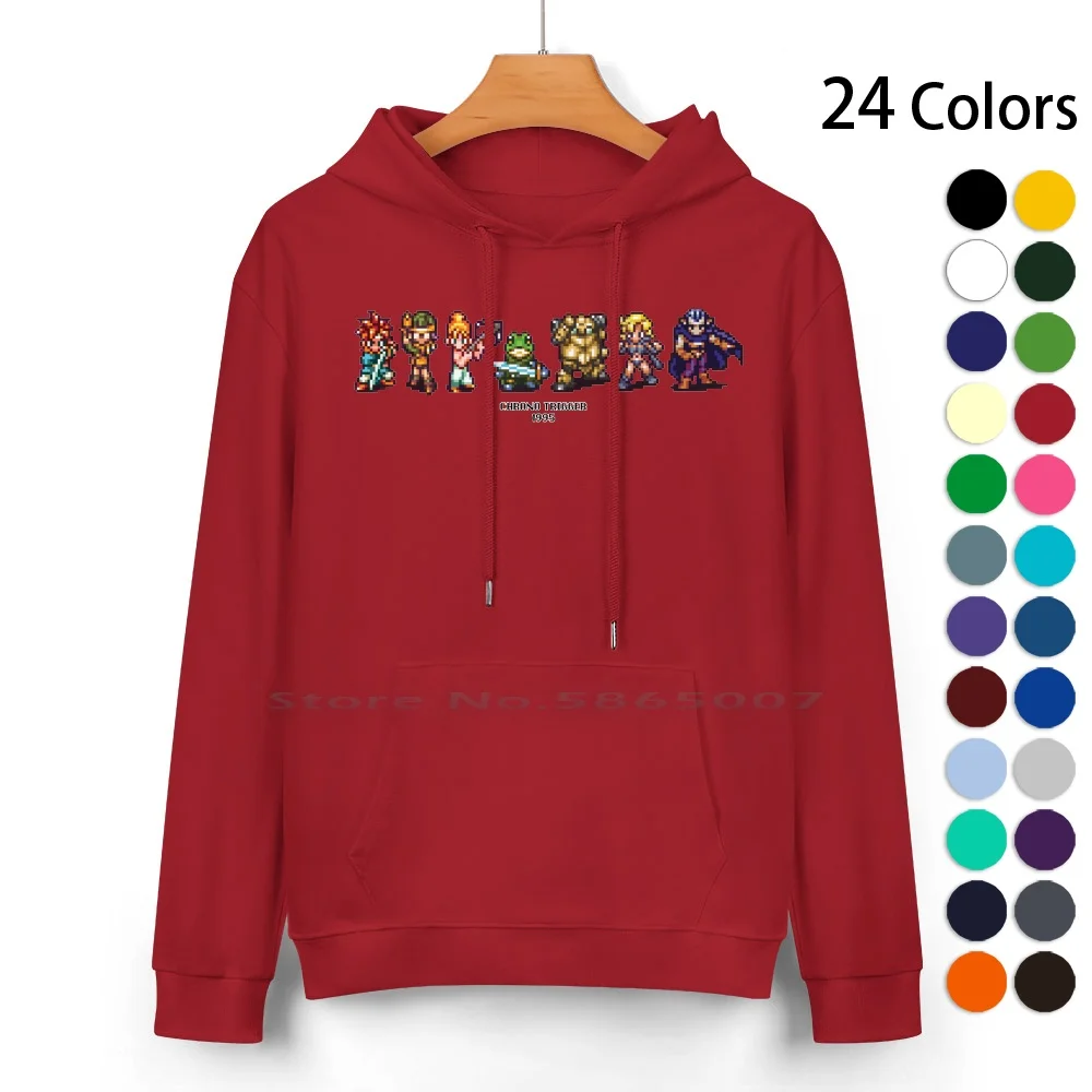 Chrono Trigger Cast Cotton Hoodie Sweater 24 Colors Super Bros Wario Waluigi 1990s 1980s Nwc Metroid Snes Retro Nostalgia