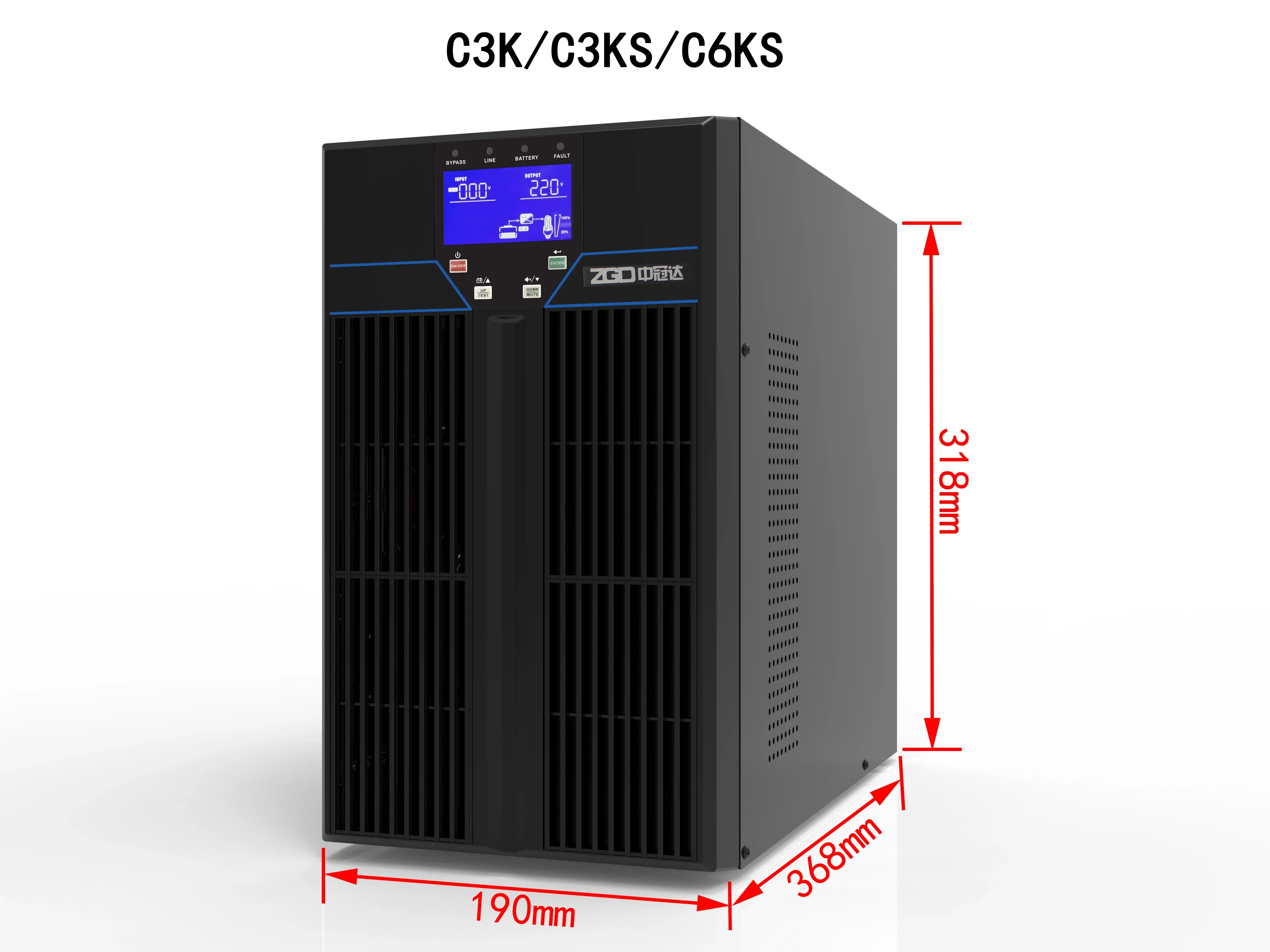 3KVA 2400W 220v uninterruptible power supply UPS Online UPS without Battery