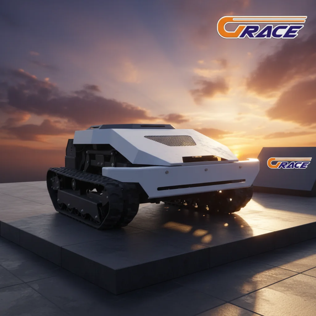 

Remote Control Crawler Lawn Mower Electric Snowplow Bulldozer GPS Easy Storage Garden Cleaning Equipment