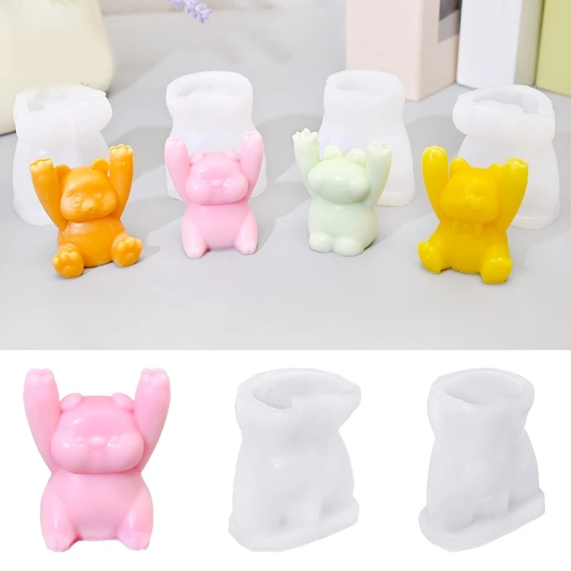 Unique Hand Raised Animal Message Clip Silicone Resin Mold for Making Plaster and Epoxy Crafts in Various Animal Designs