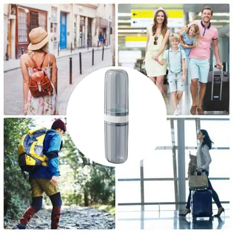 Toothbrush Travel Case Covered Toothbrush Toothpaste Holder Dustproof Toothpaste Storage Container Leak-Proof Design for Hygiene
