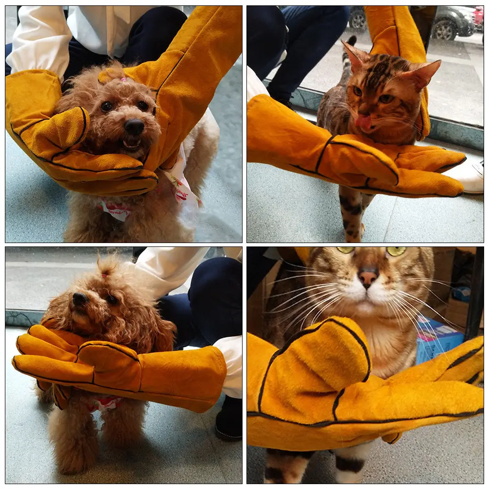 Bite-Proof Dog Training Gloves for Pet Handling, Protective Anti-Bite Welding Style Gloves