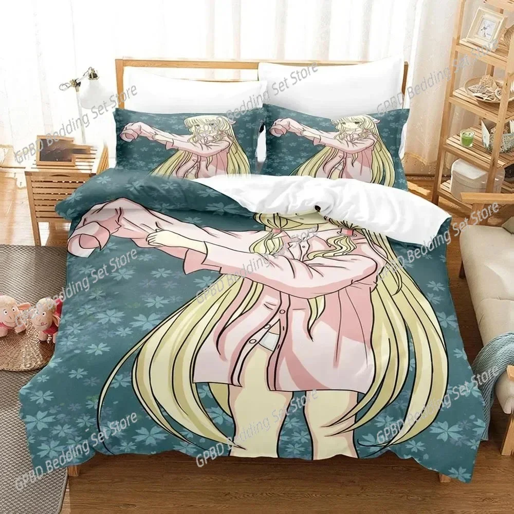 

3D Printed Anime Chobits Chi Comfortable Duvet Quilt Cover Pillowcase Bedding Set Children Bedroom Decoration Home Textile