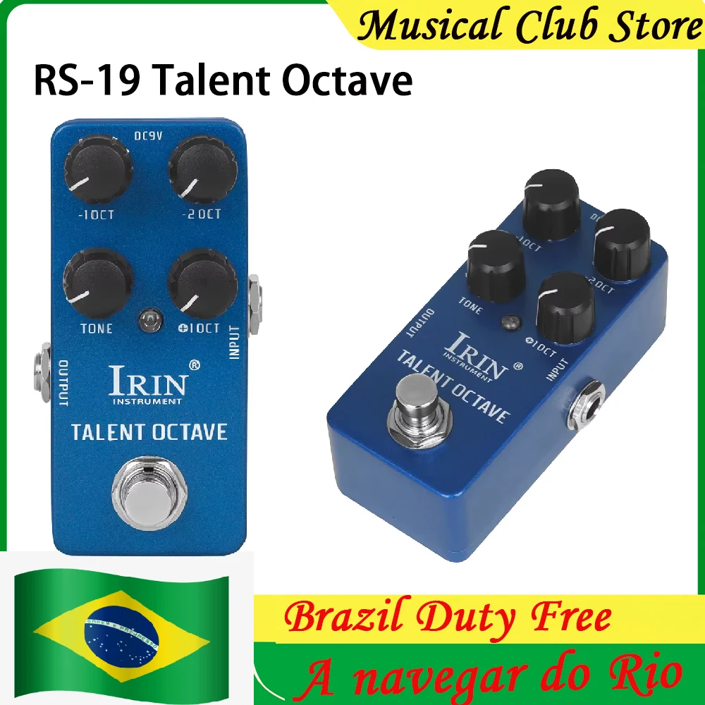 IRIN RS-19 Talent Octave Guitar Effect Pedal 3 Octave Separate Sounds Effects True Bypass Pedals Guitar Accessories