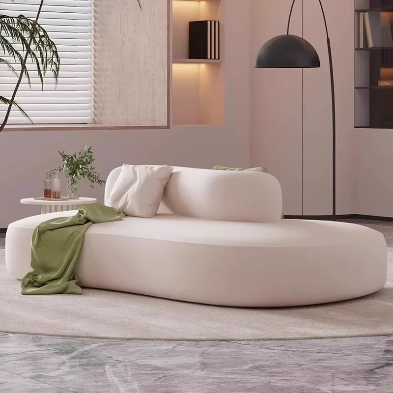 Designer Minimalist Living Room Sofa Foam Sponge Organizer Cream Clouds Couch Small Family Customized Canape Salon Furniture image 3