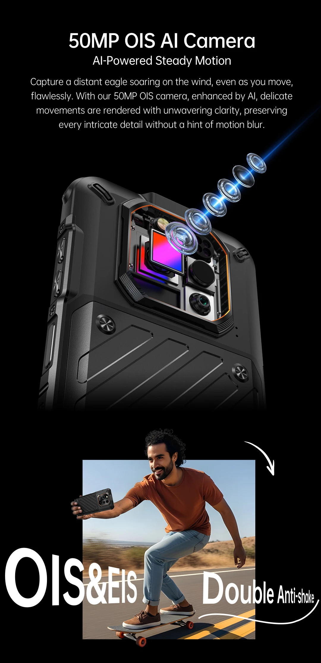 Ulefone RugOne Xever 7 Pro 5G Rugged Phone Thermal Imaging Android 15 Smartphone 512GB ROM 12GB RAM 120Hz AMOLED NFC 5500mAh