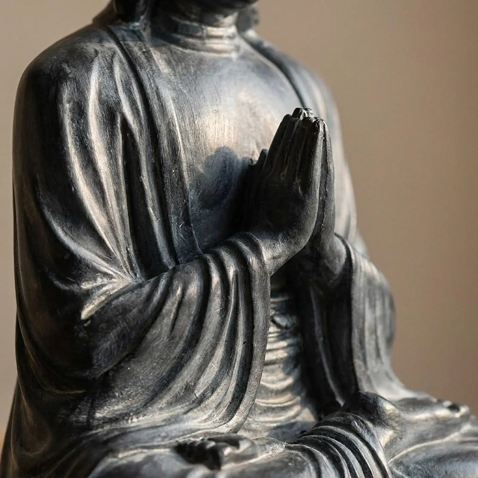 Figura Buda resina artesanal para decorar mesa y hogar - imagen 3