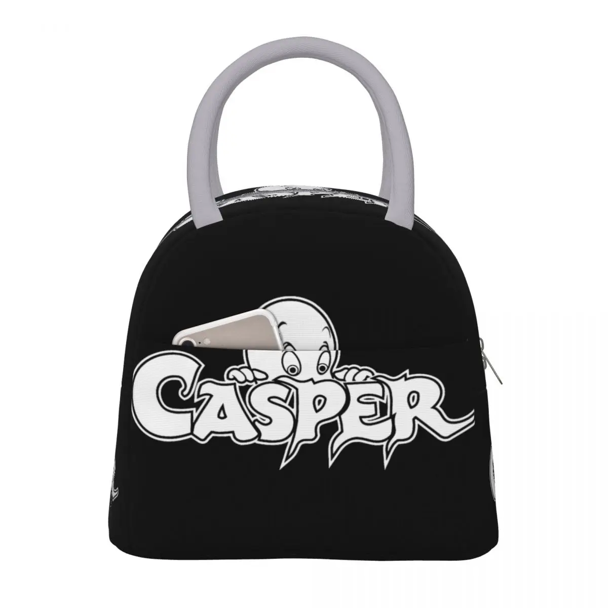 The Friendly Ghost Casper Accessories Insulated Lunch Tote Bag For Outdoor Food Box Portable Cooler Thermal Lunch Boxes