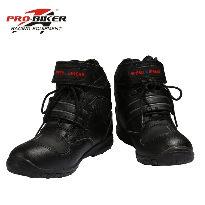 

Motorcycle boots pro-biker High ankle racing shoes bikers leather outdoor race motocross motorbike riding shoes for women men