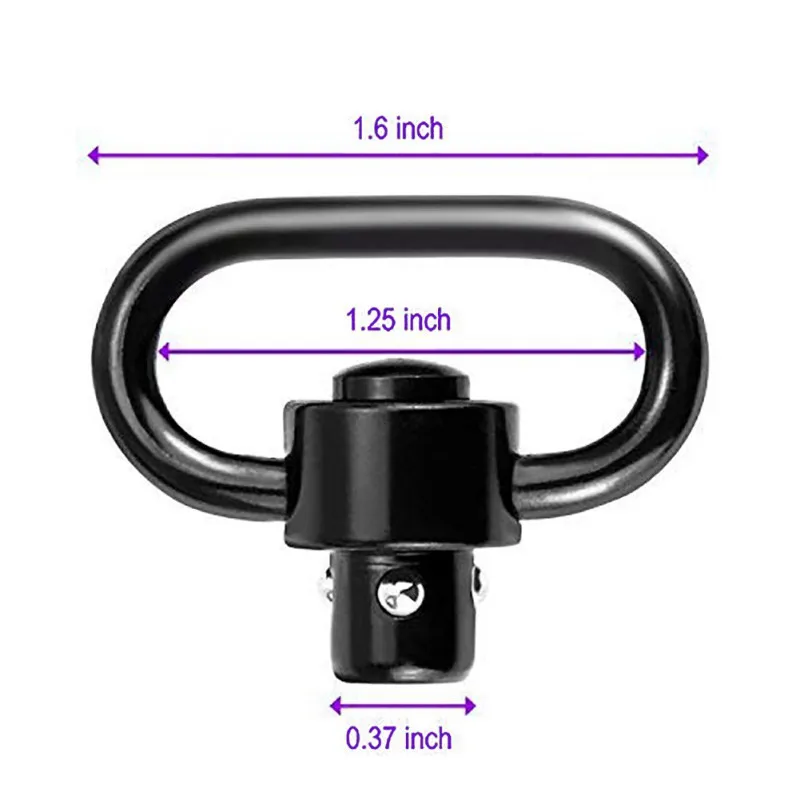 Tactical QD Sling Swivel Mount Quick Detach Release 1.25 "Loop Heavy Duty Push Button Schwenkt RSA GBB QD Schiene slings Adapter