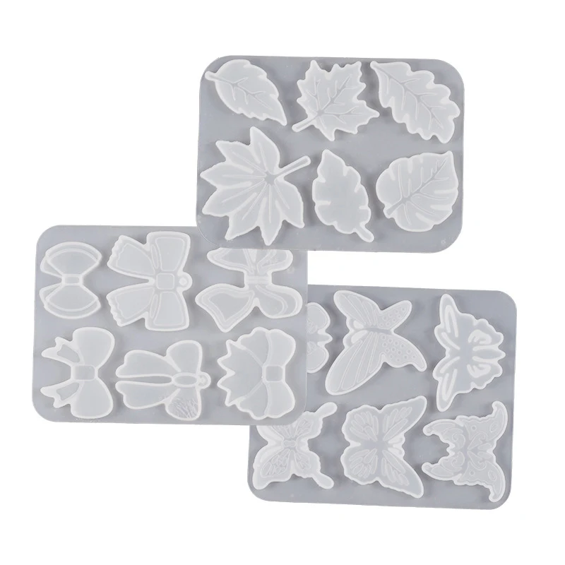 1pc brinco pingente molde de silicone resina cola epoxy jóias fazendo molde borboleta arco gato coração diy charme pingente molde jóias artesanato