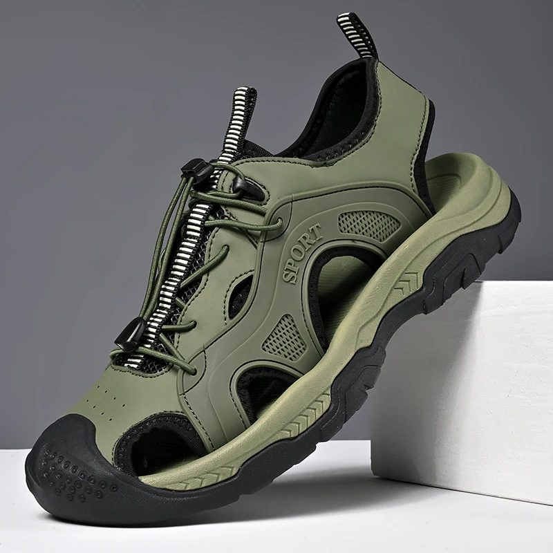 Classics Vintage Style Sneakers Summer New Casual Shoes for Men Flat Sandals Man Beach Wear-resistant Slippers Shoes Big Size 45