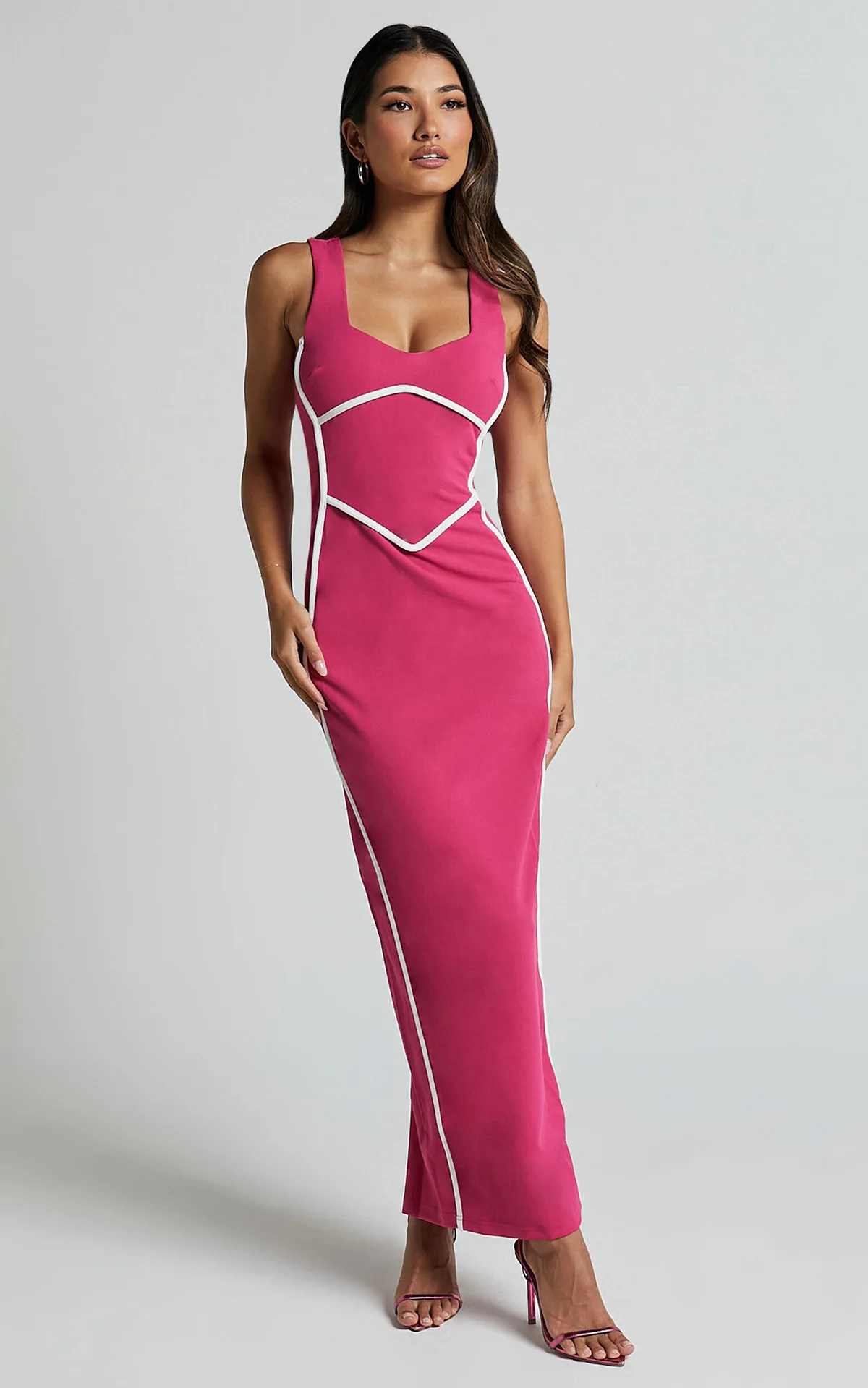 European and American Spring/Summer New Women's Sexy Tank Top Pencil Lead Skirt Contrast Tight Hip Wrap Dress