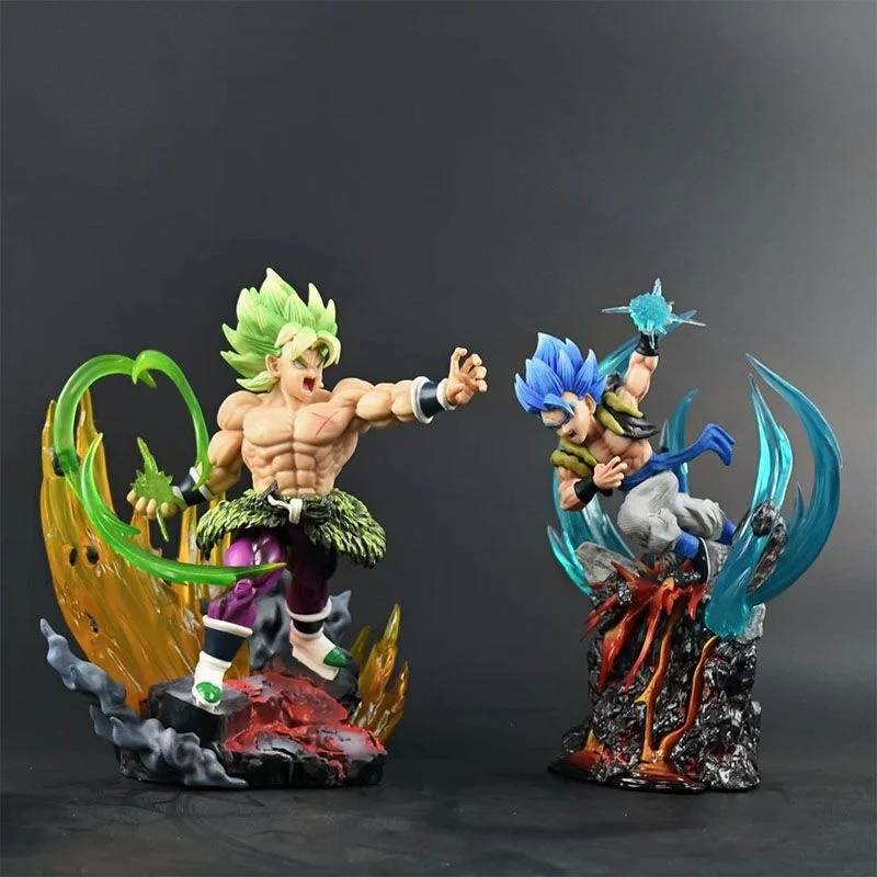 Gogeta Action Figure Anime Dragon Ball Gt Broly Figuras Toys Manga Dbz Figurine 19cm Gk Statue Model Toys Ornament Festival Gift