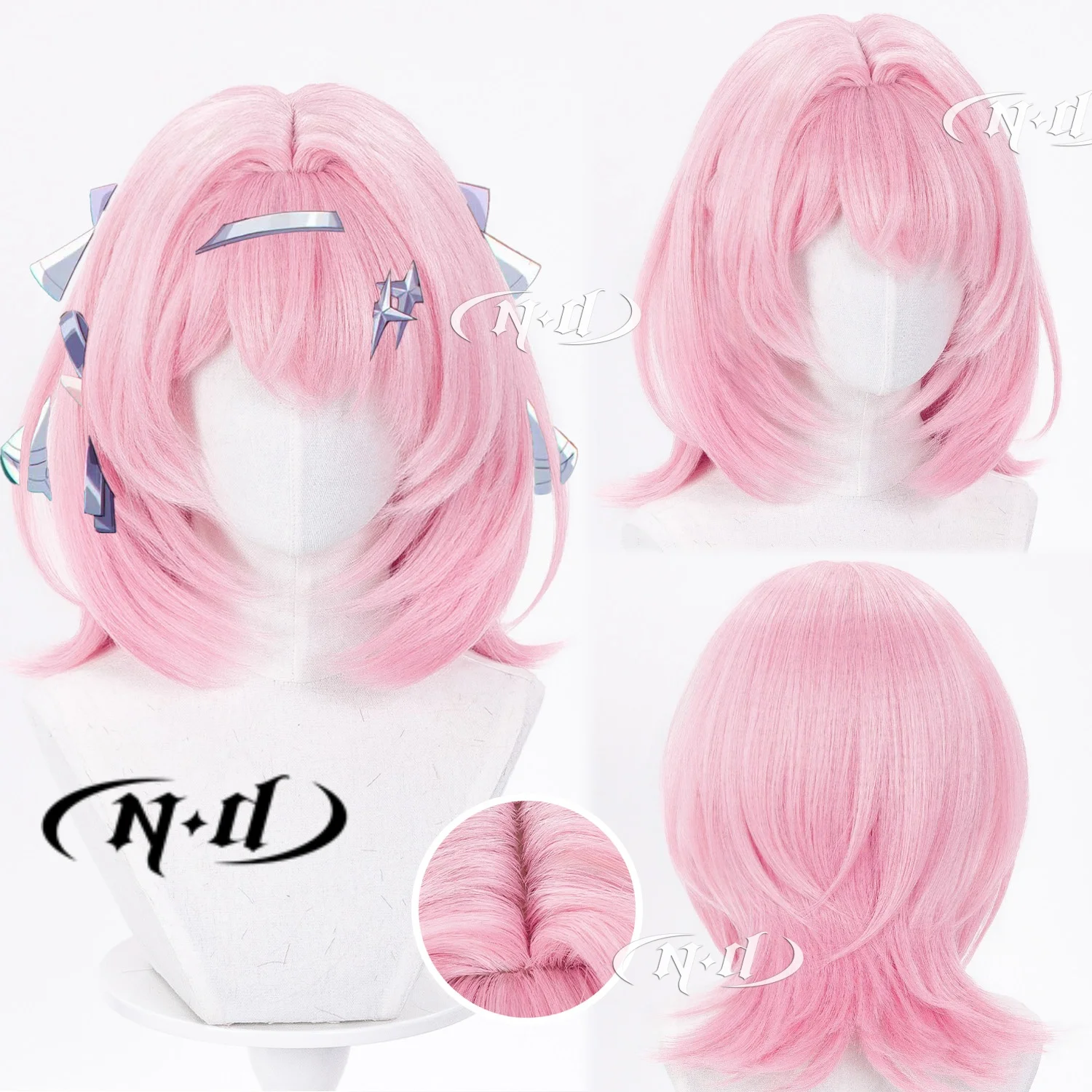 ND Brand Remielle Dan Lamir ZZZ Zenless Zone Zero Cosplay Wigs Hair Hairpiece for Comic-con Cosplayer Halloween Costume Party