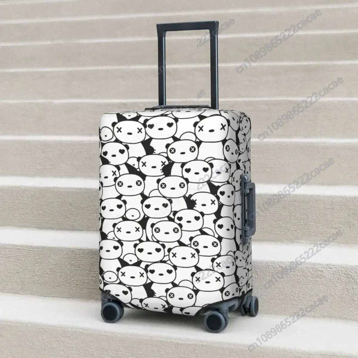 

Cartoon Panda Cute Suitcase Cover Animal Doodle Travel Protection Vacation Strectch Luggage Supplies Dust-proof Christmas Gift