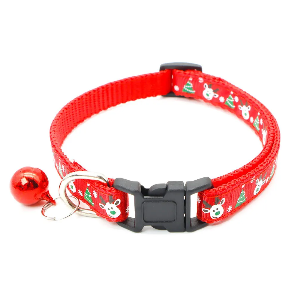 Christmas Safety Buckle Dog Collar Snowflake Tree Christmas Pet Collar Adjustable Collars Cat Collar Pet Accessories Wholesale